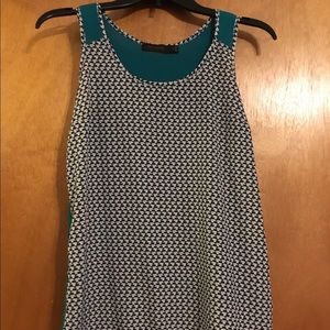 turquoise patterned tank